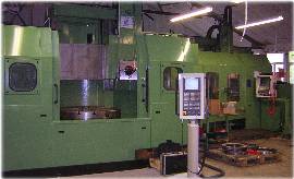 CNC Vertical Borer, Picture shows both VTL  machines, with the latest delivery in the foreground